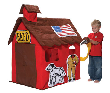 Firestation Kids Cottage-fire, station, cottage, play, house, tent