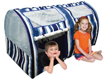 Blue Stripe Bed Tent